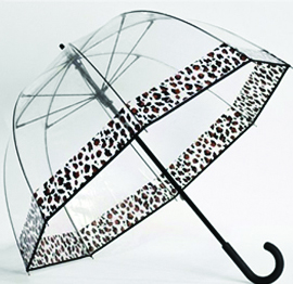 Girls cheetah Cute Clear Umbrella