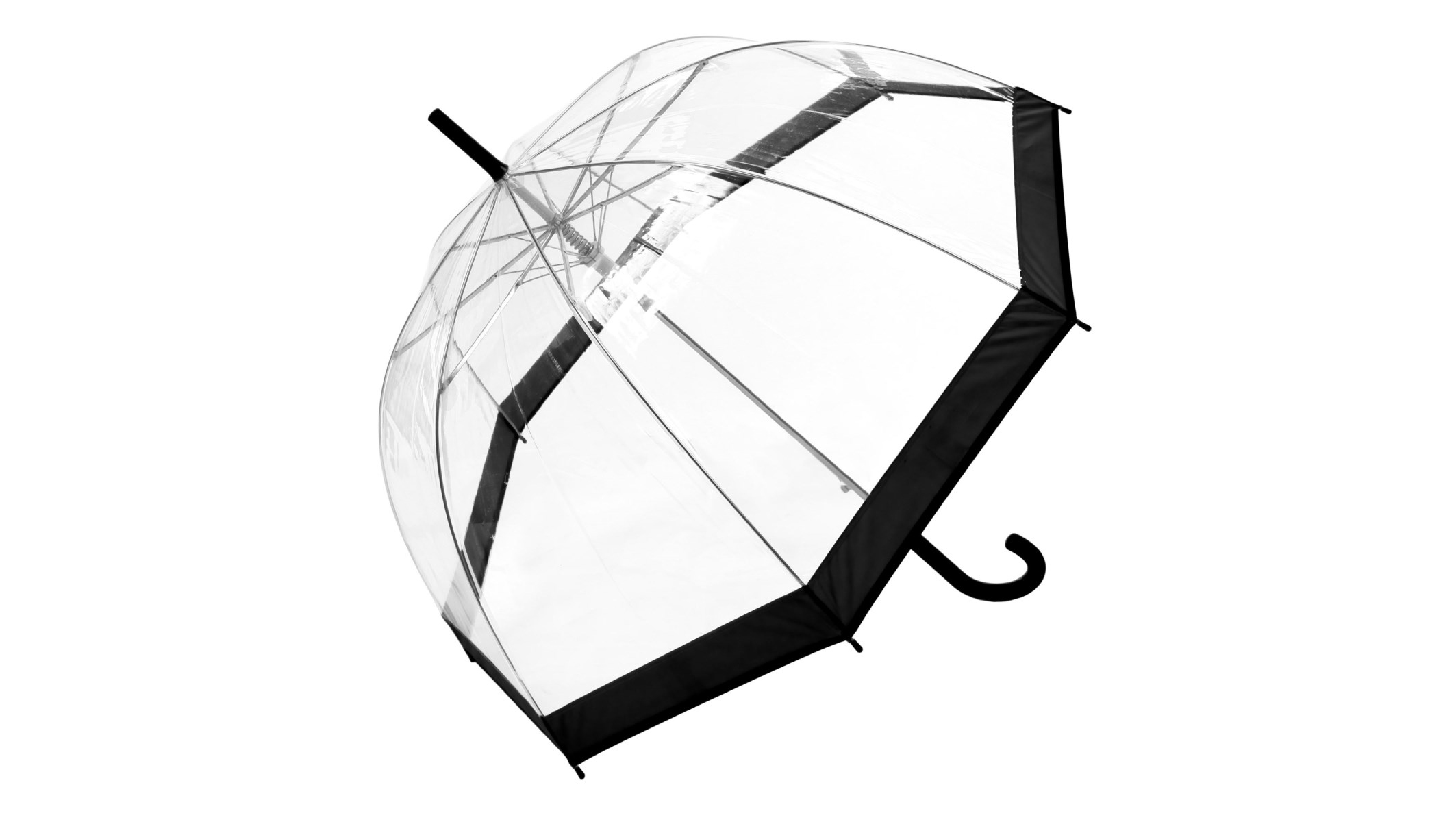 transparent with trim umbrella black trim wholesale