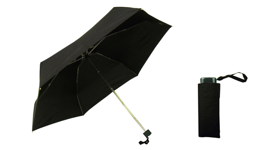 5 fold black lightweight travel umbrellas wholesale