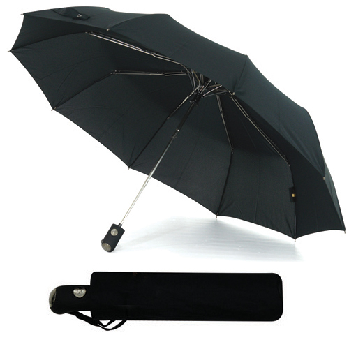 Quality Custom Telescopic Automatic Black Mens Umbrella