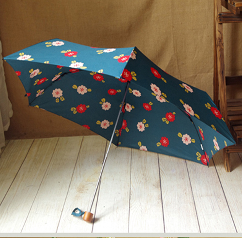 camellia floral 3 fold windproof ladies umbrella manufacturers