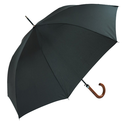 classic wooden handle stick black gents umbrella wholesale