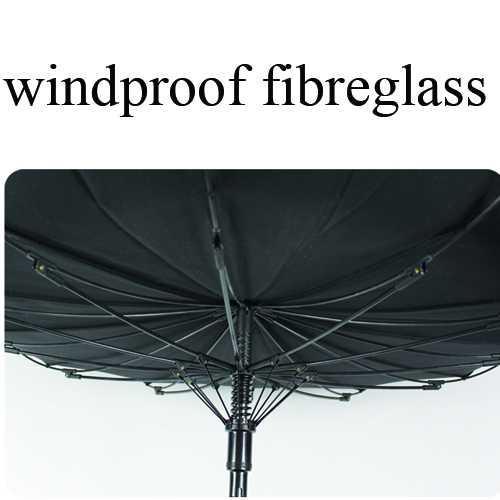 best men's fiberglass windproof black umbrella manufacturer