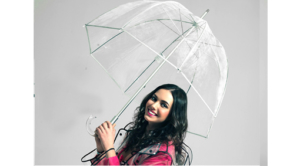 high quality windproof stick manual open Gossip Girl transparent umbrella manufacturers