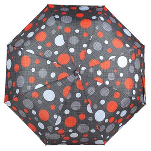 3 fold polka dot ladies auto open close umbrella wholesale