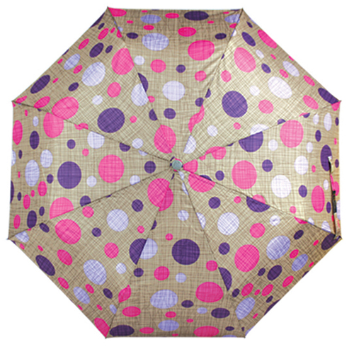 3 fold polka dot ladies auto open close umbrella wholesale