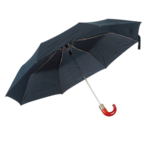 traditional 3 folding automatic open mens umbrella wooden handle