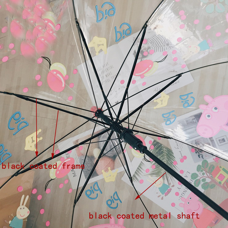 umbrella black coated metal shaft