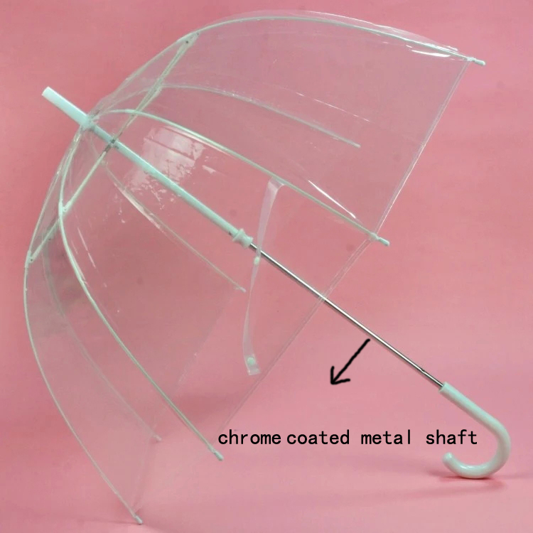 umbrella chrome coated metal shaft