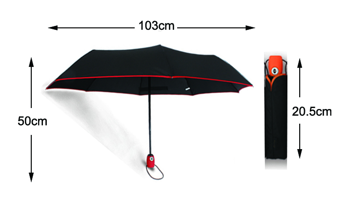 4 fold mini umbrella size