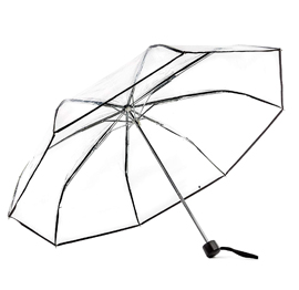 3 fold manual open mini clear umbrella 
