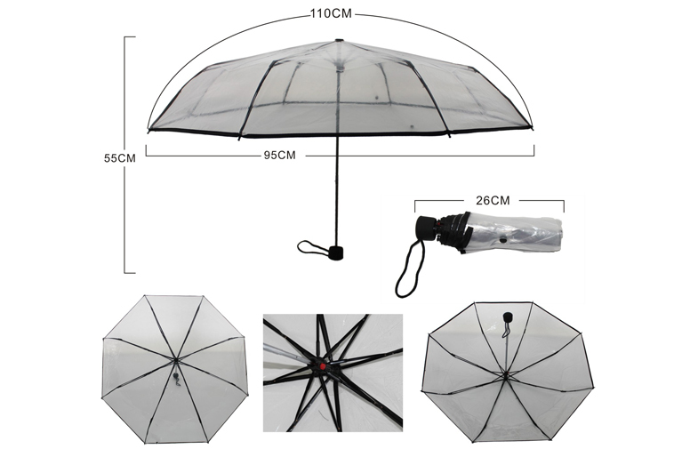 mini clear umbrella size