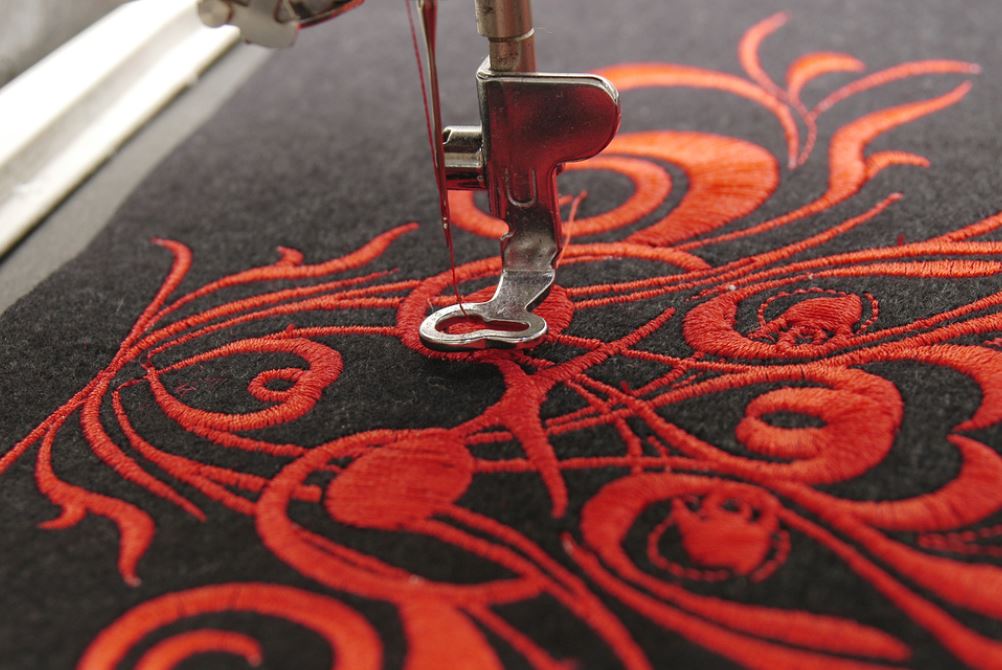 Umbrella embroidary sewing