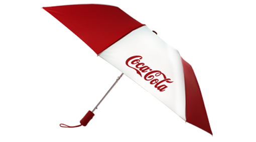 Custom umbrella with Coca Cola logo