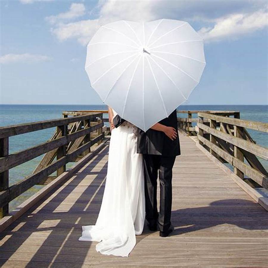 Heart Shaped Wedding Umbrella