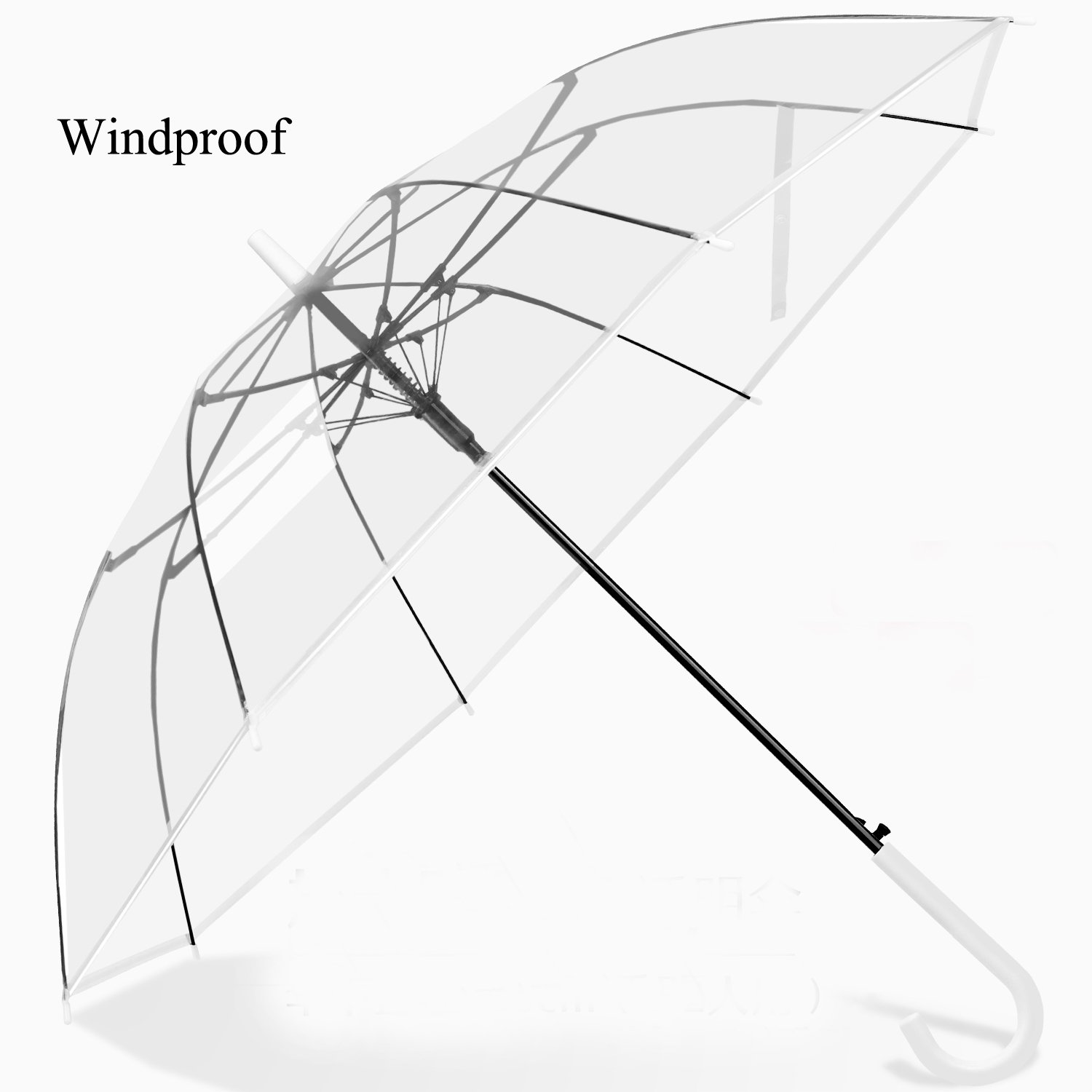 stick long clear umbrella in bulk for wedding
